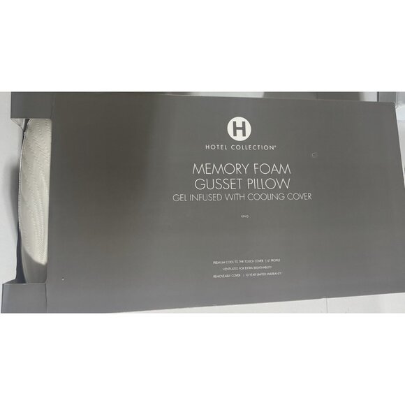 Hotel Collection Cooling Memory Foam Gusset Pillow King Size $220 MSRP - Picture 5 of 5